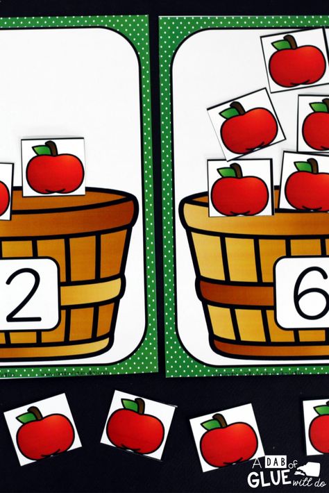 Preschool Apple Worksheets, Apple Alphabet Match, Preschool Apple Theme Activities, Apple Centers, Apple Math Centers, Math Apple Activities, Apple Literacy, Preschool Apples, Playing Preschool