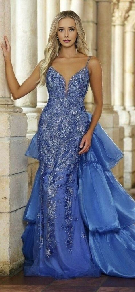 Sequin Pageant Dress, Organza Styles, Pageant Gown, Dress Layered, Embellished Neckline, Prom Long, Prom Dress Stores, Full Length Gowns, Prom Dress Styles