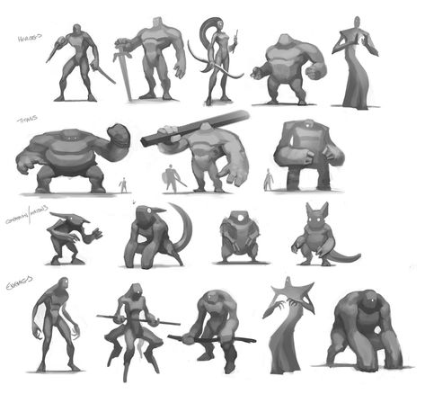 ArtStation - Stylised Body types , Tom Stockwell Concept Art Landscape, Huge Library, Body Type Drawing, Reference Pose, Cartoon Body, Poses Drawing, Motion Capture, 다크 판타지, Aspiring Artist