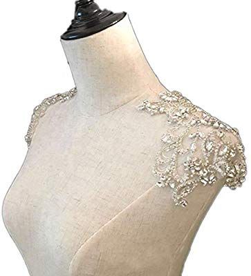 Mirror Pair Bridal Shoulder Applique Rhinestone Crystal Patches for Wedding Dresses DIY Party Costumes 1 Pair: Amazon.co.uk: Welcome Bridgerton Ball, Bead Applique, Couture Beading, Bodice Applique, Wedding Motifs, Shoulder Jewelry, Headpiece Accessories, Bridal Applique, Motifs Perler