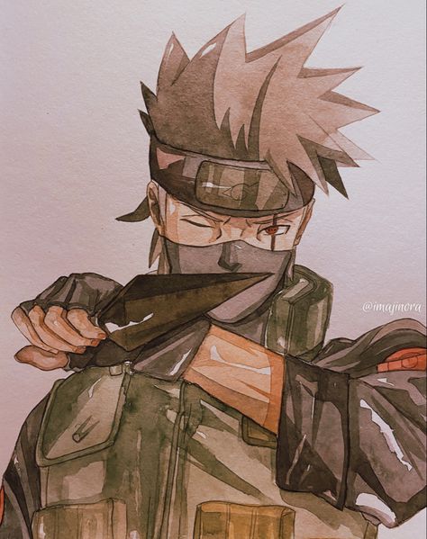 Chill Guy, Manga Watercolor, Manga Naruto, Naruto Drawings, Anime Canvas Art, Cardboard Art, Mom Art, Character Sketches, Graffiti Drawing