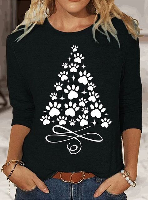 Weekend Festival, Plus Size Christmas, Christmas Tee Shirts, Womens Christmas Shirts, Long Sleeve Tops Casual, Tees For Women, Christmas Tees, Christmas Women, Christmas Shirt