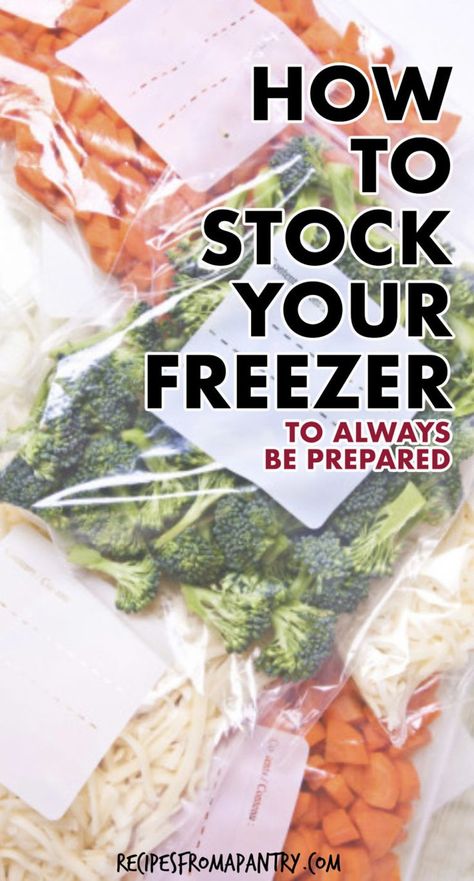 Freezer Essentials, Prep Ahead Meals, Freezer Staples, Freezing Food Guide, Kitchen Organizing Ideas, Essentials Checklist, Freezable Meals, Freezer Meal Planning, Freezer Meal Prep