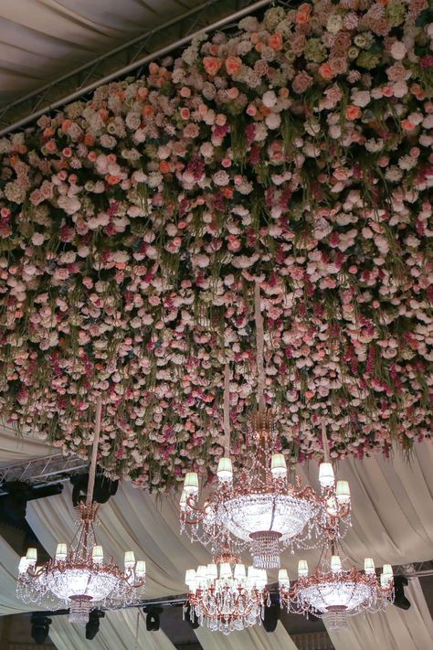 Wild at Heart Cascading Flower Ceiling. Hanging Ceiling Flowers, Artificial Flowers Hanging From Ceiling, Flowers Hanging From Ceiling Wedding, Roses Hanging From Ceiling Wedding, Pink Flower Ceiling, Wedding Reception Flowers Hanging From Ceiling, Plant Ceiling, Ceiling Flowers, Flowers Hanging From Ceiling Wedding Floral Chandelier