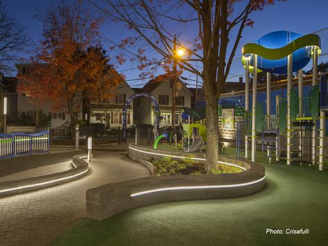 Cremin Playground — CBA Landscape Architects, LLC Playground Lighting, Ground Lighting, Facade Landscape, Material Drawing, Playgrounds Architecture, Modern Luxury Design, Park Lighting, Ground Design, Hotel Landscape