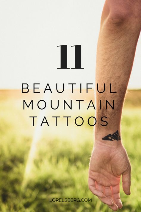 11 beautiful examples of mountain tattoos. Have you been considering getting a tattoo of the mountains? Check out this collection and get inspired. Mountain With Wildflowers Tattoo, Meaningful Mountain Tattoos, Montana Mountains Tattoo, Mountain Tattoo With Cross, Colorado Tattoos For Women, Wildflower Mountain Tattoo, Mountain Wrist Tattoos For Women, The Mountains Are Calling Tattoo, Smoky Mountain Tattoo Ideas