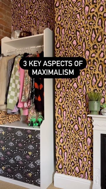 Lois Connors on Instagram: "3 key aspects of Maximalism in my home (3 because of the audio not because I’m concise 🤣) 1. Pattern and texture - I’m drawn to prints and patterns, whether that’s wallpaper, or soft furnishings, and plants 🪴. Clashing always welcome! 2. Interesting things to look at. I’m drawn to vintage and secondhand treasures, something unique can transform a room adding interest and atmosphere. 🖤 If you love it and you can afford it and it will bring you pure joy get it. 3. La S Wallpaper, Animal Print Decor, Pattern And Texture, Moody Interiors, Home Ac, Maximalism, Pure Joy, Eclectic Home, Eclectic Decor