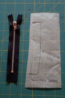 Communing With Fabric: Tutorial - Exposed Zipper Near-Seam Pockets Fabric Tutorial, Sewing Pockets, Style Arc, Diy Handbag, Exposed Zipper, Dressmaking, Zipper Pocket, Zip Pockets, Zipper