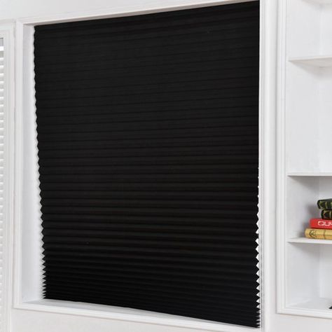 Cordless Blackout Pleated Window Shade, Non-woven Fabric Pleat Curtain Privacy Protecting Curtains Home Decoration Accessories - Walmart.com - Walmart.com Camper Blinds, Beige Blinds, Bedroom List, Blackout Window Blinds, Black Camper, Red Blinds, Balcony Shade, White Blinds, French Door Curtains