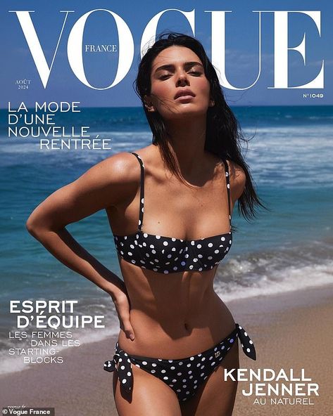 Kendall Jenner looks flawless in a tiny polka dot bikini on latest Vogue cover as she reveals she 'doesn't read criticism' to protect her mental health | Daily Mail Online Style Kendall Jenner, Alas Marcus Piggott, Mert And Marcus, Vogue France, Vogue Us, Vogue Covers, Jenner Outfits, Kendall And Kylie, Vogue Magazine