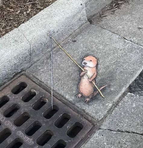 David Zinn | Facebook David Zinn Street Art, David Uhl Motorcycle Art, David Zinn, Street Art