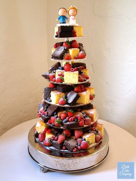 Brownie Wedding, Brownie Wedding Cakes, Priston Mill, Holiday Brownies, Alternative Wedding Cakes, Cake Alternatives, Big Wedding Cakes, Wedding Cake Alternatives, Black Wedding Cakes