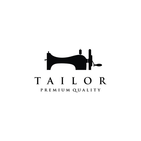 Tailor's vector logo design. Sewing machine icon. Textile emblem Taylor Logo Design, Tailor Poster Graphic Design, Sewing Logo Design Free, Tailor Logo Design Branding, Sewing Graphic Design, Tailoring Poster, Clothes Design Logo, Tailor Machine, Sewing Machine Vector