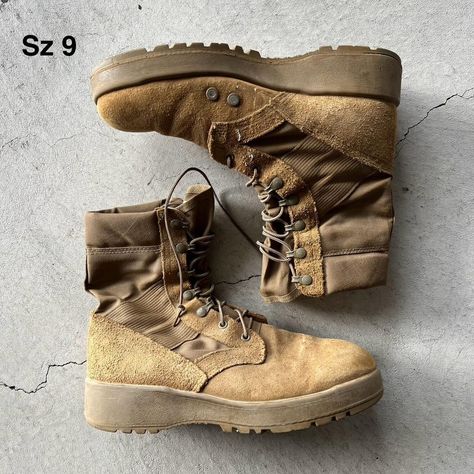 Vintage y2k Desert Tan Army Vibram Sole Combat Boots
you'll receive one pair! select the pair you want!! all pics with a size shown are in stock :) various fading and wear, mainly US army vibram sole pairs
the modeled pair is an 8.5 and has since sold!
FREE SHIPPING

#vintageboots #military #combatboots #explore #vintage Earth Tone Colors, Vintage Boots, Men's Boots, Gore Tex, Boots Men, Combat Boots, Vintage Y2k, Two Tone, Size 10