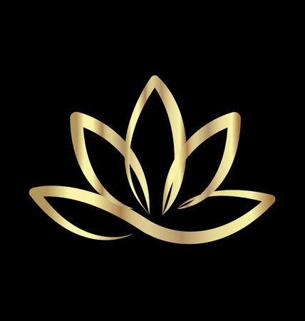 Lotus Logo, Gold Lotus, Art Clipart, Lotus Flower, Vector Art, Lotus, Stock Photos, Gold, Art