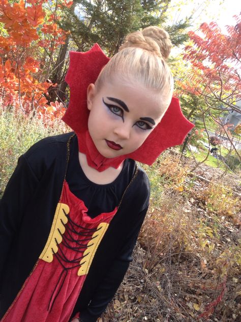 Vampire make-up Vampire Makeup For Girls Kids, Vampire Makeup Girls Kids, Kids Vampire Makeup Girl Easy, Vampire Make Up Kids, Vampire Makeup Kids, Kids Bat Makeup, Vampire Makeup Kids Girls Make Up, Girl Vampire Makeup, Kid Vampire Face Paint