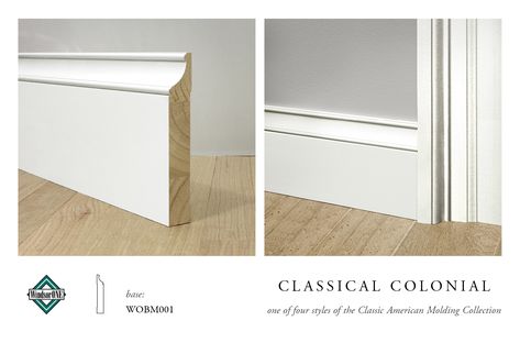 WindsorONE Classical Colonial Base, WOBM001, part of the Classic American Molding Collection Trim Casing, Baseboard Styles, Base Molding, Trim Carpentry, Greek Architecture, Interior Finishes, House Trim, Base Moulding, Condo Ideas