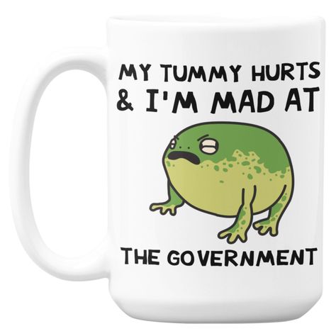 PRICES MAY VARY. ☕ BOLD STATEMENT CUTE COFFEE MUGS- Make a statement with every sip; our "My Tummy Hurts & I'm Mad At The Government" ceramic mug is designed for those who aren't afraid to express their frustrations and spark conversations. The bold, contrasting colors of this big coffee mug ensure your message is loud and clear. ☕ PERFECT SIZE UNIQUE COFFEE MUGS - Enjoy your hot morning beverage in our 11 oz ceramic mugs. Designed for the ultimate coffee experience, this ceramic cup is the perf Big Coffee Mugs, My Tummy Hurts, Best White Elephant Gifts, Tummy Hurts, Astrology Art, Cute Coffee Mugs, Mugs For Men, Unique Coffee Mugs, Ceramic Coffee Cups