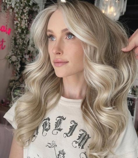 Ash Blonde Hair With Lowlights And Highlights, Level 8 Lowlights In Blonde Hair, Brighter Blonde Hair Highlights, Blonde Hair Neutral Skin Tone, Pearl Blonde Hair Highlights, Cool Beige Blonde Hair Highlights, White Honey Blonde Hair, Creamy Blonde With Lowlights, Low Lites In Blonde Hair