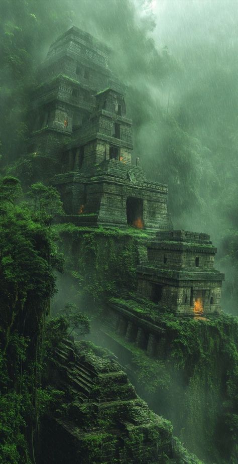 JOJADOJA. Fantasy Place, Jungle Temple, Sci Fi Landscape, Fantasy Locations, My Fantasy World, Fantasy Worlds, Level Design, Fantasy Setting, Terraria