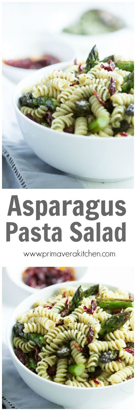 Easy Asparagus Pasta Salad - This Salad only requires 5-ingredients and it is gluten-free, quick to make and it is perfect to make ahead on the weekend and take to work all week. Asparagus Pasta Salad Recipes, Pasta Salad Asparagus, Pasta Salad With Asparagus, Recipes Illustration, Salad Asparagus, Pasta Primavera Salad, Asparagus Pasta Salad, Easy Asparagus, Healthy Pasta Salad Recipes