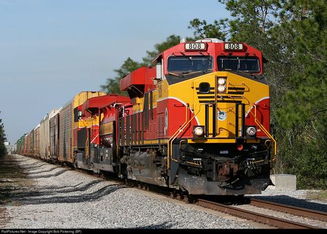 RailPictures.Net Photo: FEC 808 Florida East Coast Railroad (FEC) GE ES44C4 at Colfax, United States by Bob Pickering (BP) Seaboard Coast Line Railroad, Coast Starlight Train, Frisco Railroad, Conway Scenic Railroad, Oregon Coast Scenic Railroad, Florida East Coast, Rail Transport, American Continent, Railroad Photography