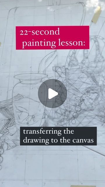 Linda Mann on Instagram: "For my still lifes, I first do a detailed drawing on drawing paper. I must then transfer the drawing to the canvas. To do this, tape a piece of tracing paper onto the drawing, and trace the lines as accurately as you can. Also trace the outline of the edges of the composition. Untape the paper, turn it over, and scribble on the reverse side with an HB pencil over all of the area with lines, to create transfer paper. Make the scribbles as smooth as possible so they don’t obscure the drawing on the other side. You still want to be able to see the traced drawing! Trim the edges of the paper along the outlines of the composition, and then tape the tracing paper, right side up, onto the canvas. Be sure to line it up accurately! Tape it down securely with drafting tape. How To Trace On Canvas, Trace The Lines, Hb Pencil, Still Lifes, Drawing Paper, Tracing Paper, Painting Lessons, Transfer Paper, Right Side