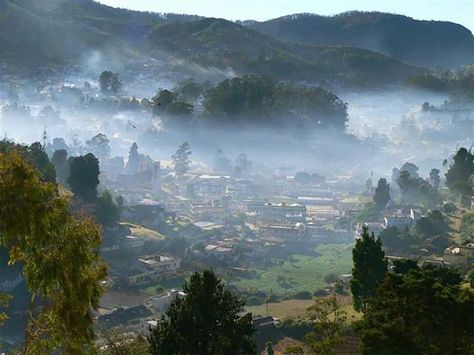 My foggy town Ootacamund or Ooty Foggy Town Aesthetic, Sleepy Town Aesthetic, Small Mountain Town Aesthetic, Mountain Town Aesthetic, Foggy Village, Foggy Town, Town Games, Forest Village, Fantasy Town