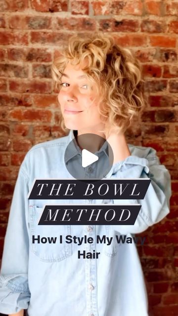 Wavy Hair Bowl Method, Curly Hair Bowl Method, Alison Piepmeyer, Bowl Method Wavy Hair, Bowl Method Curly Hair, Bowl Method, Short Curls, Step By Step Hairstyles, Trial And Error