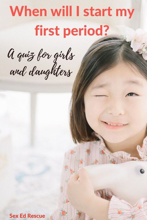 A quiz to help you spot the signs for a first period so that you can prepare your duaghter for this big day. https://sexedrescue.com/when-will-i-start-my-first-period-quiz-for-girls/ #SexEdRescue #parenting #parentingtips #parentinghacks #periods #menstruation #firstperiod My First Period, Signs Of Getting Your First Period, What Age Do You Get Your Period, Signs Your Getting Your First Period, Signs Of Your First Period, How To Tell Your Mom You Got Your Period, When Will I Get My First Period Quiz, First Period Signs, Periods Hacks