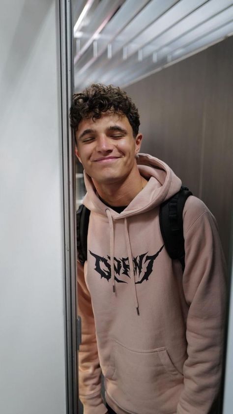 Lando norris Formula 1 driver mclaren twitch streamer papaya orange 4 LN4 PINK HOODIE LEANING AGAINST A DOOR  BLACK BACKPACK SMILING WITH CLOSED EYES F1 Wallpaper Hd, Mclaren Formula 1, Mick Schumacher, Formula 1 Car Racing, Mclaren F1, Formula 1 Car, Lando Norris, F1 Racing, Racing Driver