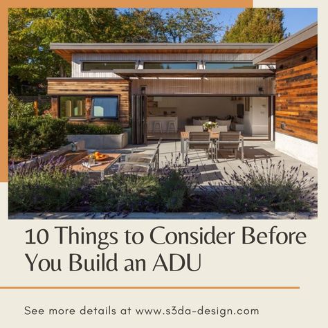 Accessory Dwelling Unit Garage, Additional Dwelling Unit Interior, Adu Floor Plans Small Houses, Mother In Law Tiny House, Detached Adu Ideas, Adu Dwelling Unit, Attached Dwelling Unit, Auxiliary Dwelling Unit, Adu Designs Cottage