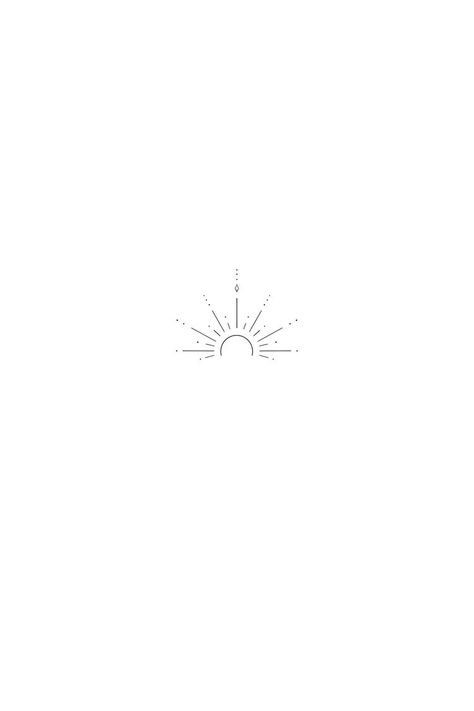 Sun And Shell Tattoo, Dainty Rainbow Tattoo, Simple Sun Tattoo Designs, Small Tattoos Fine Line, Mindfullness Tattoos, Sun Minimalist Tattoo, Sun Tattoo Fine Line, Sun Fine Line Tattoo, Sun Tattoo Minimalist