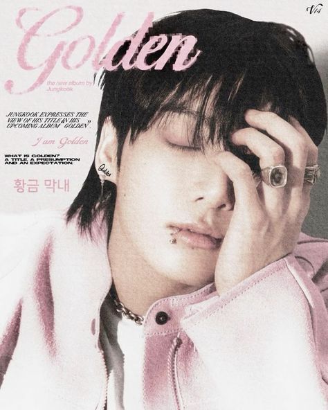 Golden poster pink Pink And Black Poster Aesthetic, Jungkook Pink Poster, Jungkook Poster Prints, Pink Kpop Poster Prints, Pink Jungkook Aesthetic, Pink Posters Kpop, Wonyoungism Poster, Jungkook Poster Aesthetic, Kpop Room Posters