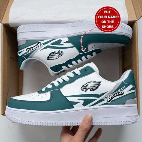 Philadelphia Eagles Shoes, Chris Brown Photos, Eagles Team, Af1 Shoes, Padded Dress, Linen Interior, Eagles Football, Trail Blazers, Air Force Ones