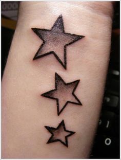 40 Spectacular Wrist Tattoo Designs 3 Stars Tattoo, Black Star Tattoo, Star Tattoo On Wrist, Harry Styles Imagine, Star Tattoos For Men, Wrist Tattoos Girls, Stars Tattoo, Tattoos Infinity, Cool Wrist Tattoos