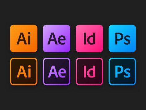 Adobe Icons photoshop indesign after affects illustrator app icon icon icons adobe Graphic Designing Apps, Graphic Design Application, Adobe Logo Icon, Logo Adobe Illustrator Graphic Design, Website Design Logo, Graphic Designer Wallpaper, Apps For Graphic Design, Adobe Illustrator Icon, Adobe Aesthetic