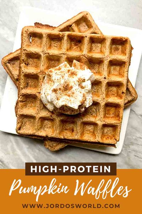 Pumpkin Waffles Easy, Pumpkin Protein Waffles, Breakfast Recipe Ideas, Pumpkin Waffles Recipe, Pumpkin Protein Pancakes, Pumpkin Spice Waffles, Healthy Peanut Butter Cups, Pumpkin Cravings, Pumpkin Protein