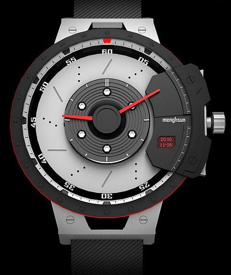 Shift Hybrid is a watch based on automotive engineering. Design by Menghsun Wu Amazing Watches, Dream Watches, Modern Watches, Watches Unique, Stylish Watches, Garmin Watch, Beautiful Watches, Patek Philippe, Watch Collection