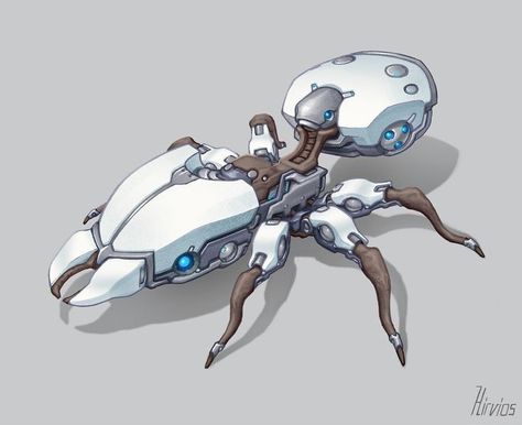 Robot Animal, Cool Robots, Arte Robot, Robot Concept, Arthropods, Robots Concept, Robot Design, Robot Art, Robot Concept Art