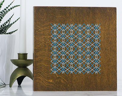 Paper Embroidery Tutorial, Embroidery On Wood, Stitched Paper, Wood Embroidery, Wood Things, Abstract Embroidery, Geometric Embroidery, Embroidery Tutorial, Paper Embroidery