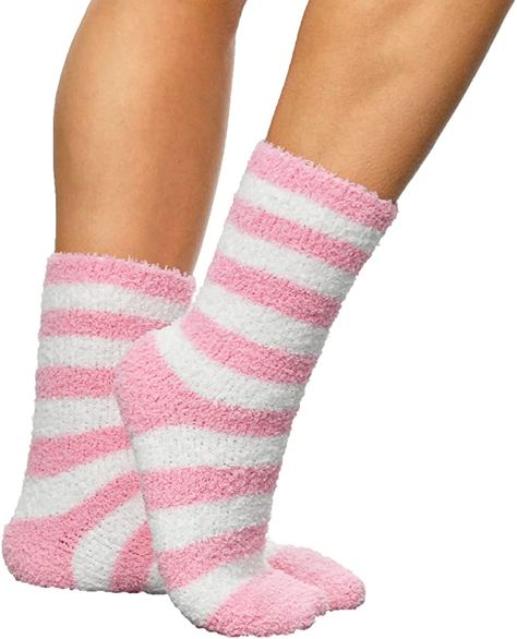 Amazon.com: ARAD Premium Soft Warm Microfiber Fuzzy Socks, Striped Baby Pink: Clothing Fuzzy Pjs, Pink Fuzzy Socks, Fluffy Socks, Custom Nike Shoes, Comfy Socks, Dog Socks, Pink Socks, Fuzzy Socks, Cozy Socks