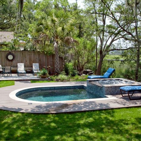 Cocktail Pools, Swimming Pool Renovation, Yard Oasis, Backyard Spa, Garden Spa, Pools For Small Yards, Big Swimming Pools, Living Pool, Plunge Pools