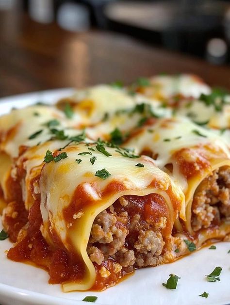 3-Cheese Sausage Lasagna Roll-Ups Three Cheese Sausage Lasagna Roll Ups, Rolled Pasta, Gf Dinners, Field Meals, Fried Salmon Patties, Chicken And Dressing Casserole, Italian Sausage Lasagna, Delicious Lasagna, Italian Casserole