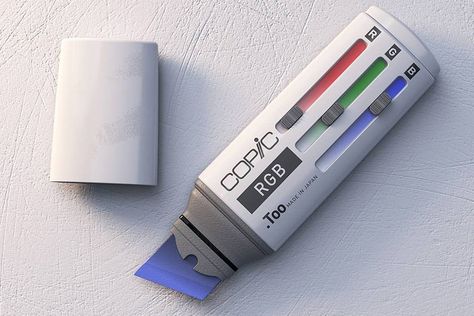 Copic Marker gets reinvented with a RGB slider to create a marker worthy of the future! Cmyk Ink, Facebook Ads Campaign, Ads Campaign, Color Picker, Pen Design, Yanko Design, Facebook Ads, Cool Inventions, Art Tools