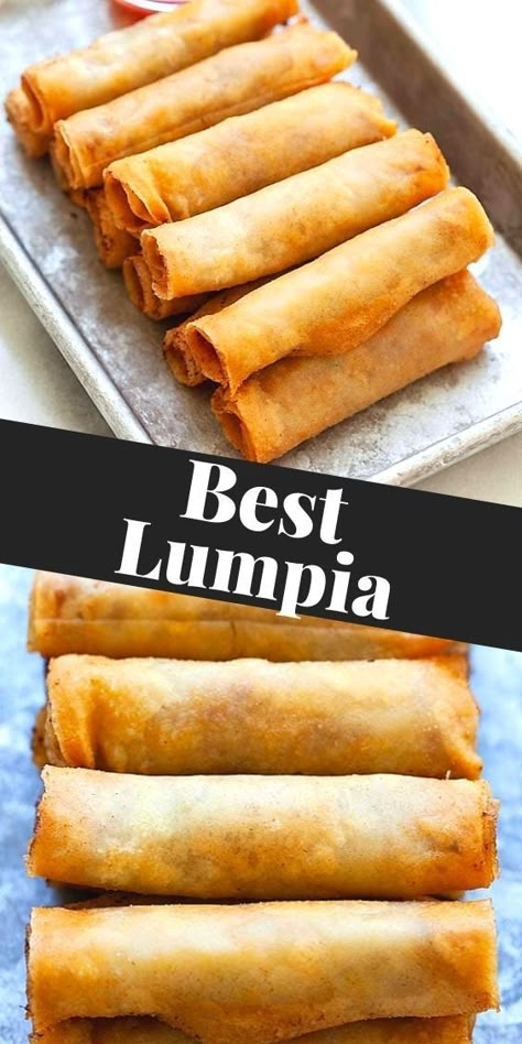 Easy Lumpia Recipe, Philapino Recipes, Filipino Spring Rolls, Lumpia Filipino, Phillipino Food, Pancit Recipe, Lumpia Recipe, Easy Filipino Recipes, Spring Rolls Recipe