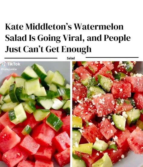 Kate Middleton Diet, Can Dogs Eat Eggs, Useful Ideas, Dip Recipes Easy, Refreshing Salad, Watermelon Salad, Healthy Summer Recipes, Going Viral, Summer Salad