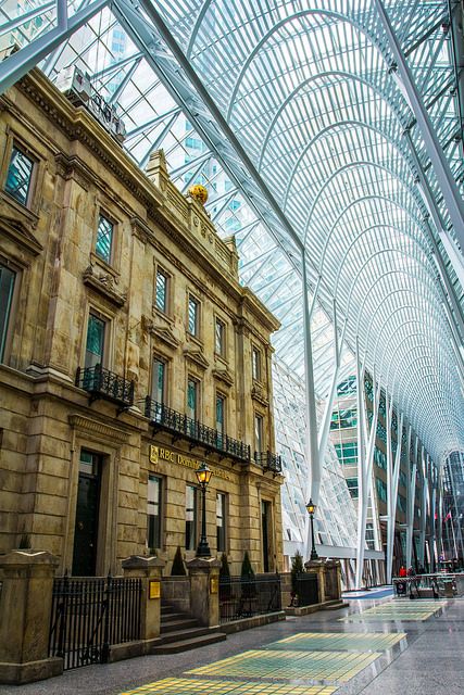 The amazing architecture of Brookfield Place.  Pic by Matt M S Brookfield Place Toronto, Toronto Activities, Toronto Images, Brookfield Place, Eastern Canada, Canada Toronto, Travel Canada, Newfoundland And Labrador, Shopping Malls