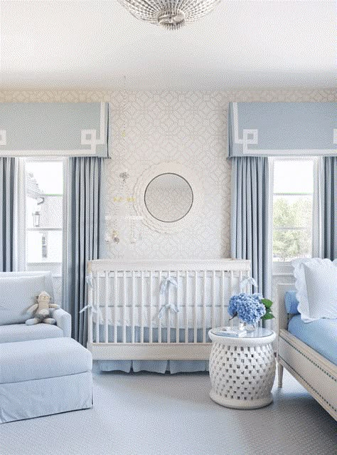 Georgian Bedroom, Timeless Decorating, Nursery Room Design, Baby Room Inspiration, White Nursery, Baby Boy Room Nursery, Nursery Room Inspiration, Blue Nursery, Baby Room Design