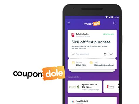 Conceptual Mockup for a Coupon App by Swapnil Acharya Coupon App Design, Coupon App, App Mockup, Cafe Coffee Day, Empty State, Card Ui, Speciality Coffee Shop, Coupon Apps, App Design Inspiration